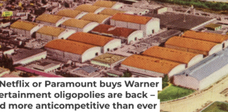 Warner Bros. was one of five studios that joined forces with Wall Street investors to gobble up independent theaters and movie producers in the 1920s. Nextrecord Archives/Getty Images
